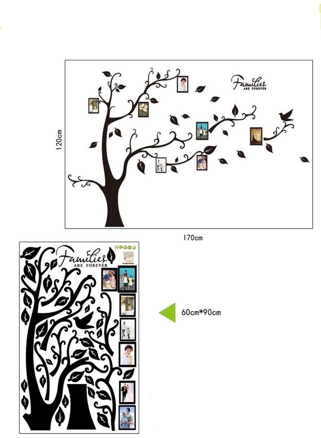 Asmi Collections Asmi collection Wall Stickers Black Family Photo Tree AY9063A - Image 2